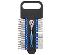 Draper Metric Socket Set 1/4"D 27 Piece Torx Hex & Screwdriver Bits 16370