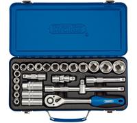 Draper Metric Socket Set Chrome Vanadium Steel 1/2" Square Drive 26 Pieces