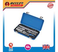 Draper Metric Socket Set in Metal Case, 1-4" Sq. Dr. (38 Piece) 16366