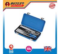 Draper Metric Socket Set in Metal Case, 1-4" Sq. Dr. (45 Piece) 16365