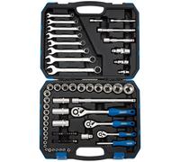 Draper Metric Tool Kit Satin Finish 1/4" 3/8" & 1/2" Square Drive 75 Pieces