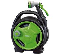 Draper Mini Compact Garden Hose Reel Set 10m With Water Spray Gun 25002