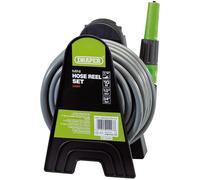 Draper Mini Garden Hose Reel Set 8mm Bore 10m With Water Spray Gun 24997