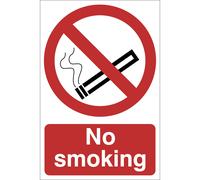 Draper No Smoking' Prohibition Sign, 400 x 600mm