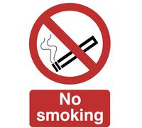 Draper No Smoking Sign 200mm 300mm Standard