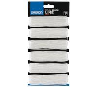 Draper Nylon Brick Line, 18M, White (Pack Of 6) 52130