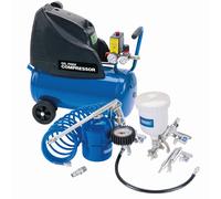 Draper Direct Drive Oil Free Air Compressor, 24L & Air Tool Kit