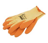 Draper 82602 Heavy Duty Latex Coated Work Gloves Extra Large Orange per pair