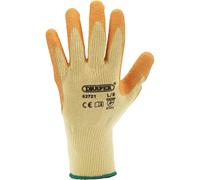 Draper 82721 Heavy Duty Latex Coated Work Gloves Large Orange per pair