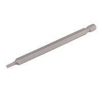 Draper Plain Slot Screwdriver Insert Bit 3mm 1/4" Hex 100mm Long 1 Pieces Grey