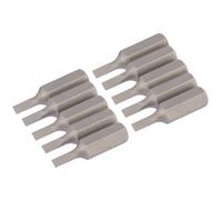 Draper Plain Slot Screwdriver Insert Bit 3mm 1/4" Hex 25mm Long 10 Pieces Grey