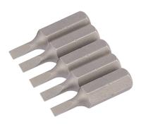 Draper Plain Slot Screwdriver Insert Bit 3mm 1/4" Hex 25mm Long 5 Pieces Grey