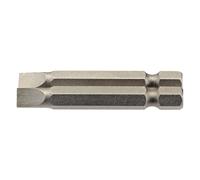 Draper Plain Slot Screwdriver Insert Bit 6mm 1/4" Hex 50mm Long 2 Pieces Grey