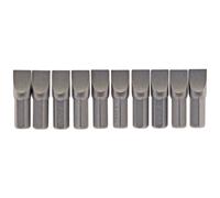 Draper Plain Slot Screwdriver Insert Bit 8mm 1/4" Hex 25mm Long 10 Pieces Grey