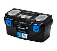 Draper Plastic Toolbox with Tote Tray 16" Integrated Handle & Lockable 24197
