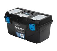 Draper Plastic Toolbox with Tote Tray 22" Integrated Handle & Lockable 24201