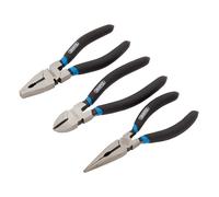 Draper Pliers Set 3 Piece Combination Long Nose And Diagonal Side Cutters 07056