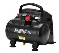Draper Portable Air Compressor 6L Oil-Free 1.2kW/1.5hp 230V Weight 7.7kg 02115