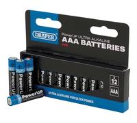 Draper Powerup Ultra Alkaline AAA Batteries Pack of 12