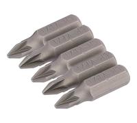 Draper PZ Type Insert Bit, No.1 x 25mm, 1/4" Hex (Pack of 5)