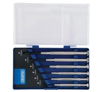 Draper Precision Screwdriver Set 6 x Plain Slot 6 Piece in plastic case 80797