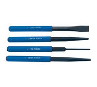 Draper Punch And Chisel Set 4 Piece Plastic Grips Blacked Finish 26559