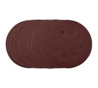 Draper Punched Sanding Discs, 125mm, Hook & Loop, 120 Grit, (Pack Of 10) 54756