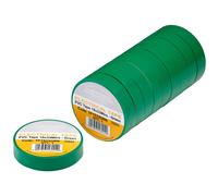 Draper PVC Electrical Insulation Tape Pack of 10 Green 19mm 33m