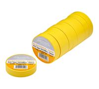 Draper PVC Electrical Insulation Tape Pack of 10 Yellow 19mm 33m