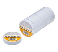 Draper PVC Electrical Insulation Tape Pack of 10 White 19mm 33m