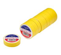 Draper PVC Electrical Insulation Tape Pack of 10 Yellow 19mm 20m