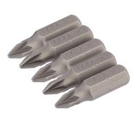 Draper PZ Type Insert Bit No.1 x 25mm 1/4" Hex Shot Blasted Finish 5 Pieces