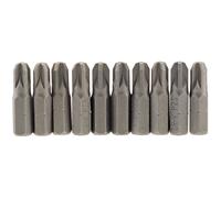 Draper PZ Type Screwdriver Insert Bit 1/4" Hex 25mm Long No.3 10 Pieces Grey