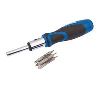 Draper Ratchet Screwdriver and Bit Set 13 Piece 1/4" magnetic bit holder 43640