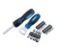 Draper Ratchet Screwdriver With Twist Handle Locking Component 23 Pieces