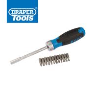 Draper RBS13 Ratchet Screwdriver 13pc - 12 Screwdriver Bits in Handle