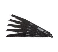 Draper RECIP SAW BLADE 5PCS - S2345X 43063 Reciprocating Saw Blades for Wood and Plastic Cutting