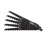 Draper Reciprocating Saw Blades for Wood and Plastic Cutting, 150mm, 3tpi (Pack of 5)