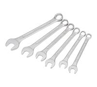 Draper Redline 10 to 17mm Combination Spanner Set | 6 Piece Chrome Vanadium Steel Hand Tools | Metric Manual Plated Tools | 68479