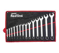 Draper Redline 14 Piece Combination Spanner Set in Tool Roll