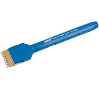 Draper Redline 200 x 38 mm Scutch Holding Chisel | Octogonal Shank Hand Tools | Impact Resistant Soft Grip | Comb Scutch | 00755