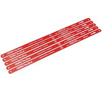 Draper Redline 300mm 5 Piece Hacksaw Blades | Carbon Steel Saw Accessories | 18 TPI to 24TPI | Metal Cutting Blades | 68414