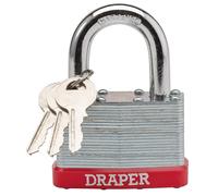 Draper Redline 65mm Laminated Steel Padlock 68807