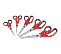 Draper Redline Household Scissor Set 5pc Stainless Steel With Soft Grip 67835