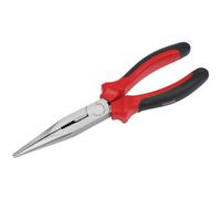 Draper Redline Long Nose Pliers | Heavy Duty Pliers with Soft Grip Handles | 200mm Needle Nose Pliers | 68300