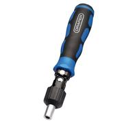 Draper Ratcheting Screwdriver Set 11pc 38124 - Soft grip, Chrome vanadium blades, Moulded inserts