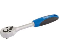 Draper Reversible Soft Grip Ratchet | 1/4" Square Drive 72 Tooth | Torque Soc...