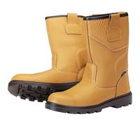 Draper Rigger Style Safety Boots Size 12 Leather Steel Toecap Fur lining 85977