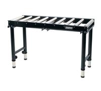 Draper Roller Table With Four Independently Adjustable Legs 390mm Black/Silver