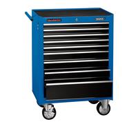 Draper Roller Tool Cabinet, 9 Drawer, 26", Blue
